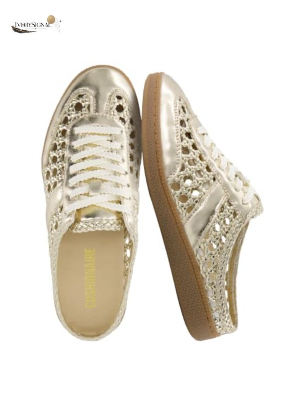 Cushionaire Buffy Woven Slip On Backless Sneaker Mules Women
